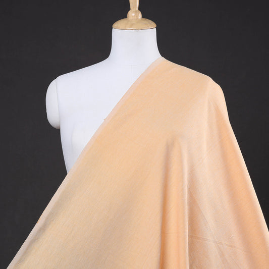 Light Peach Jhiri Pure Handloom Cotton Fabric
