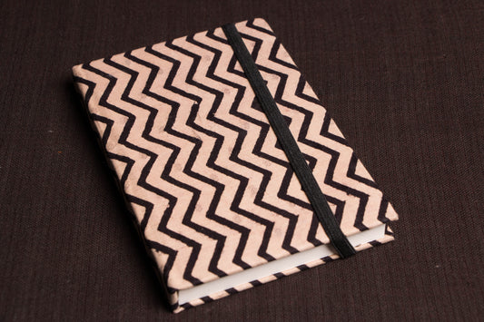 Handmade Bagru Block Print Fabric Cover Diary (6 x 4 inches)