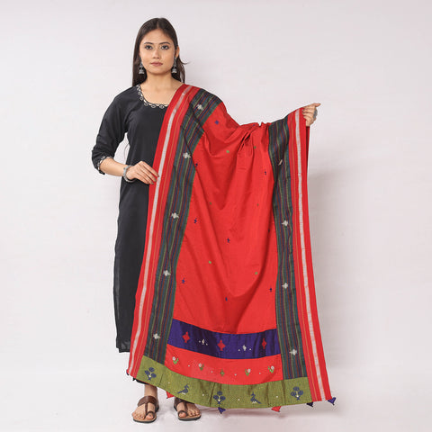  Hand Embroidery Cotton Dupatta