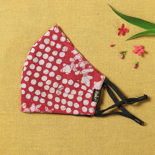 Batik Block Print Cotton 3 Layer Snug Fit Face Cover