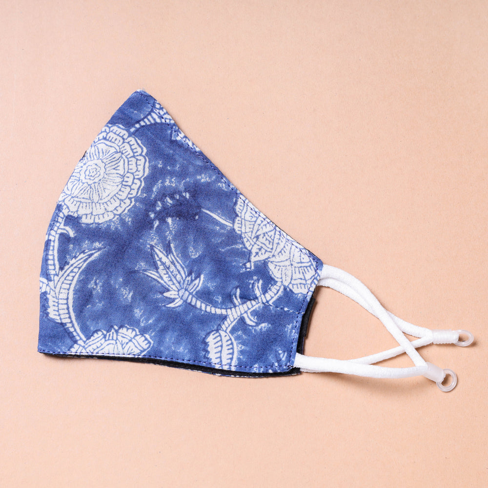  Sanganeri Block Printed Cotton 3 Layer Snug Fit Face Cover 