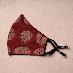  Bindass Block Printed Cotton 3 Layer Snug Fit Face Cover 