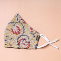  Kalamkari Block Printed Cotton 3 Layer Snug Fit Face Cover 