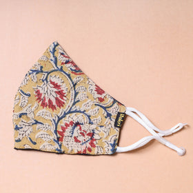  Kalamkari Block Printed Cotton 3 Layer Snug Fit Face Cover 
