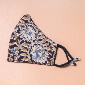 Kalamkari Block Printed Cotton 3 Layer Snug Fit Face Cover 