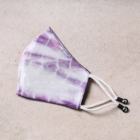  Shibori Tie-Dye Cotton 3 Layer Snug Fit Face Cover 