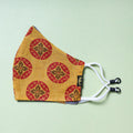  Jacquard  Block Printed Cotton 3 Layer Snug Fit Face Cover 