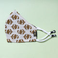  Jacquard  Block Printed Cotton 3 Layer Snug Fit Face Cover 