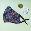  Herb Pocket Ajrakh Block Printed Cotton 3 Layer Snug Fit Face Cover 