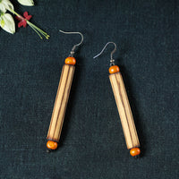 Hand Carved Bamboo Wooden Earrings