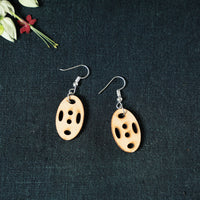 Hand Carved Bamboo Wooden Earrings