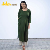 embroidered cotton kurta