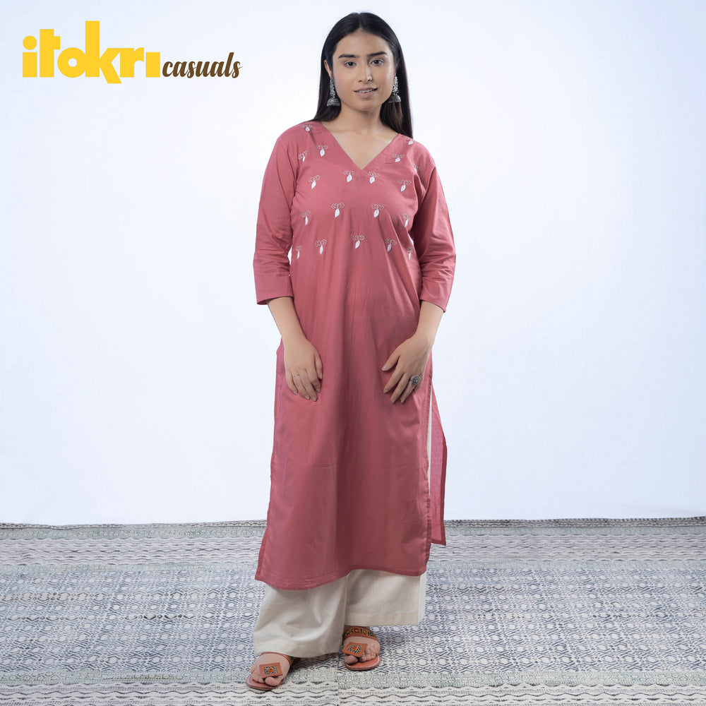 embroidered cotton kurta