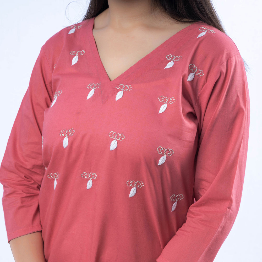 embroidered cotton kurta