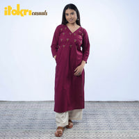 embroidery cotton kurta