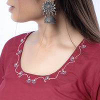 embroidered cotton kurta 