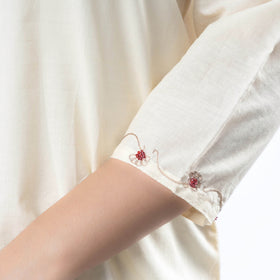 Hand Embroidered Cotton Long Kurta for Women