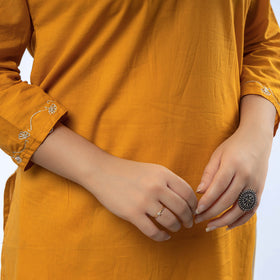  iTokri Casuals - Hand Embroidered Cotton Long Kurta 