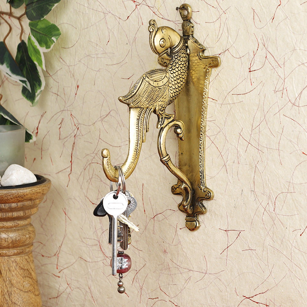 Brass Metal Handcrafted Bird Wall Hanger 