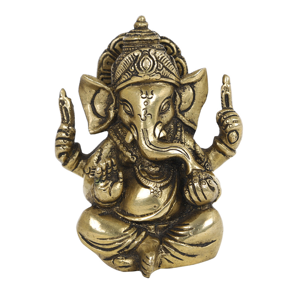 Brass Metal Handcrafted Lord Ganesha (2 x 3 in)