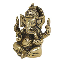 Brass Metal Handcrafted Lord Ganesha (2 x 3 in)