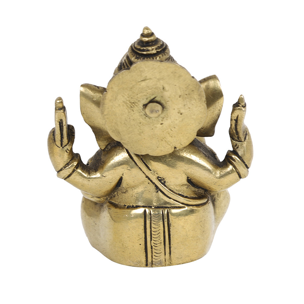 Brass Metal Handcrafted Lord Ganesha (2 x 3 in)