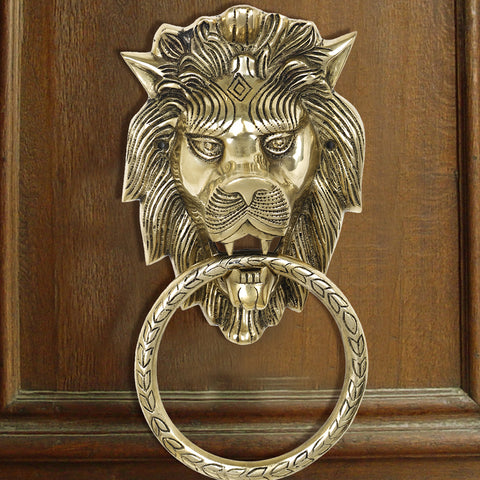 Brass Metal Handcrafted Lion Door Knocker