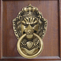 Brass Metal Handcrafted Lion Door Knocker (6 x 3.6 in)