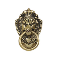 Brass Metal Handcrafted Lion Door Knocker (6 x 3.6 in)