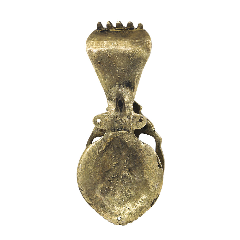 Brass Metal Handcrafted Snake Door Knocker (8.5 x 3.5 in)