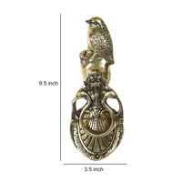 Brass Metal Handcrafted Bird Door Knocker (9.5 x 3.5 in)