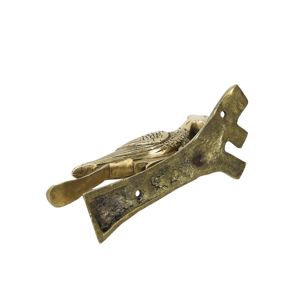 Brass Metal Handcrafted Bird Door Knocker (5 x 1.5 in)