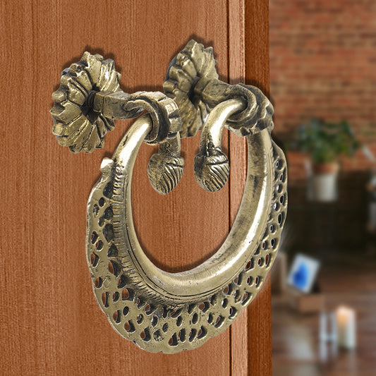 Brass Metal Handcrafted Stylesh Door Knocker (6.3 x 4.5 in)