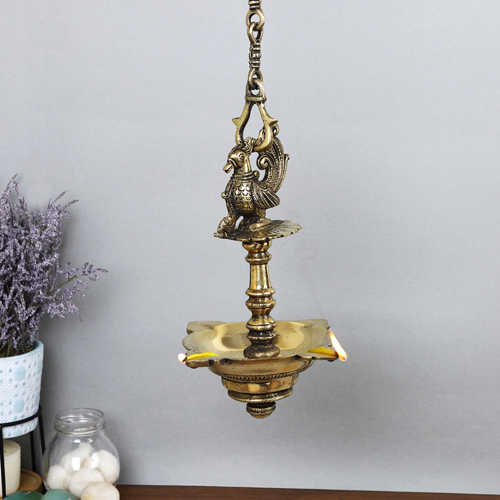 brass hanging diya 