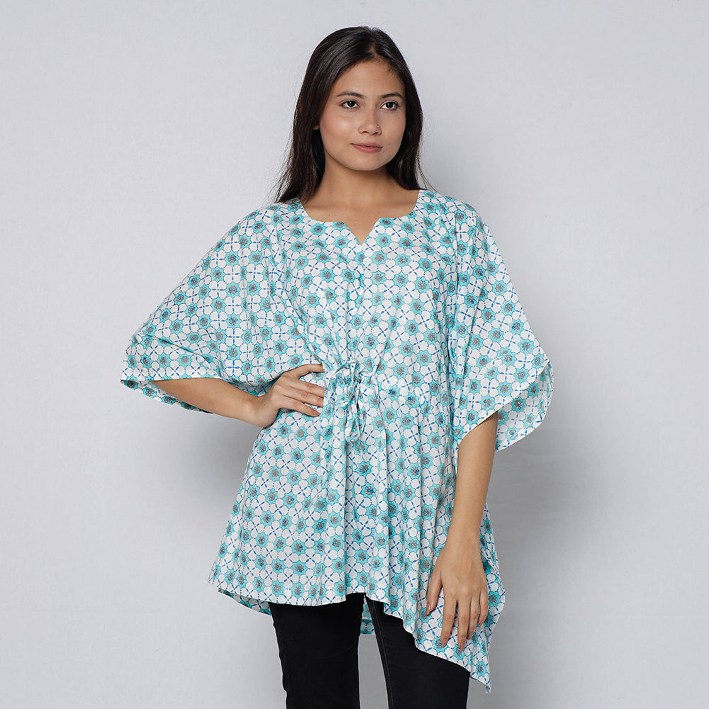 Sanganeri Block Print Cotton Kaftan (Short)