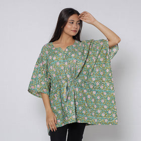 Sanganeri Block Print Cotton Kaftan (Short)
