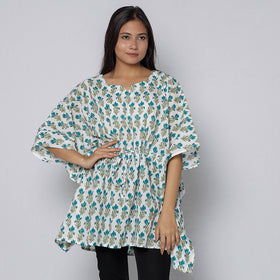 Sanganeri Block Print Cotton Kaftan (Short)