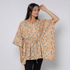 Sanganeri Block Print Cotton Kaftan (Short) 