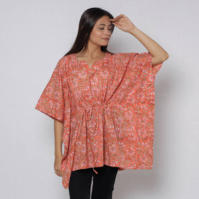 Sanganeri Block Print Cotton Kaftan (Short)