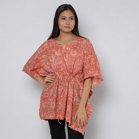 Sanganeri Block Print Cotton Kaftan (Short)