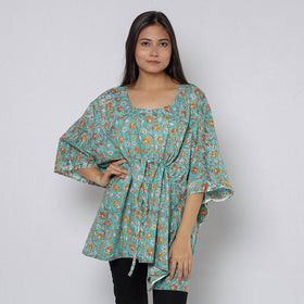 Sanganeri Block Print Cotton Kaftan (Short) 