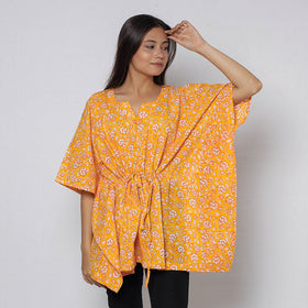 Sanganeri Block Print Cotton Kaftan (Short)