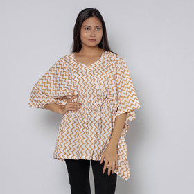 Sanganeri Block Print Cotton Kaftan (Short) 