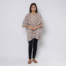 Sanganeri Block Print Cotton Kaftan (Short) 