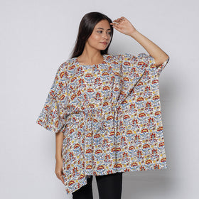 Sanganeri Block Print Cotton Kaftan (Short) 