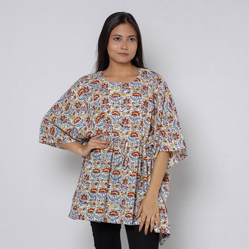 Sanganeri Block Print Cotton Kaftan (Short) 
