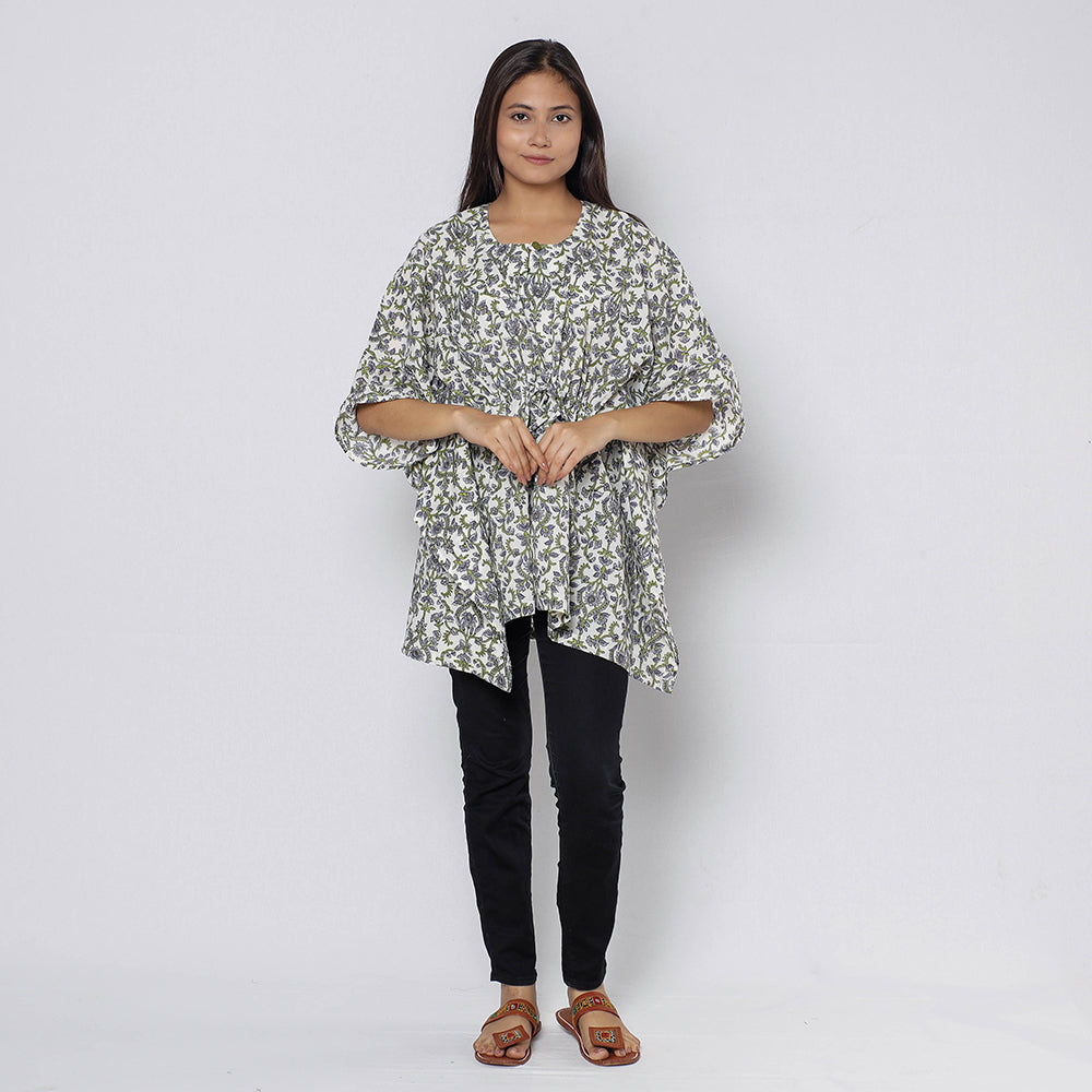 Sanganeri Block Print Cotton Kaftan (Short)