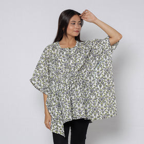 Sanganeri Block Print Cotton Kaftan (Short)