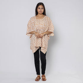 Sanganeri Block Print Cotton Kaftan (Short)