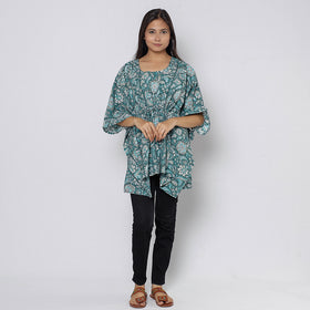 Sanganeri Block Print Cotton Kaftan (Short)